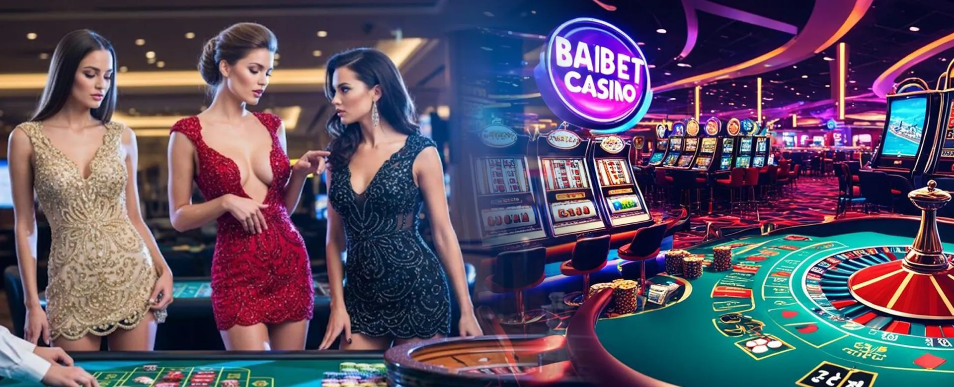 Dynamic casino background with bright lights